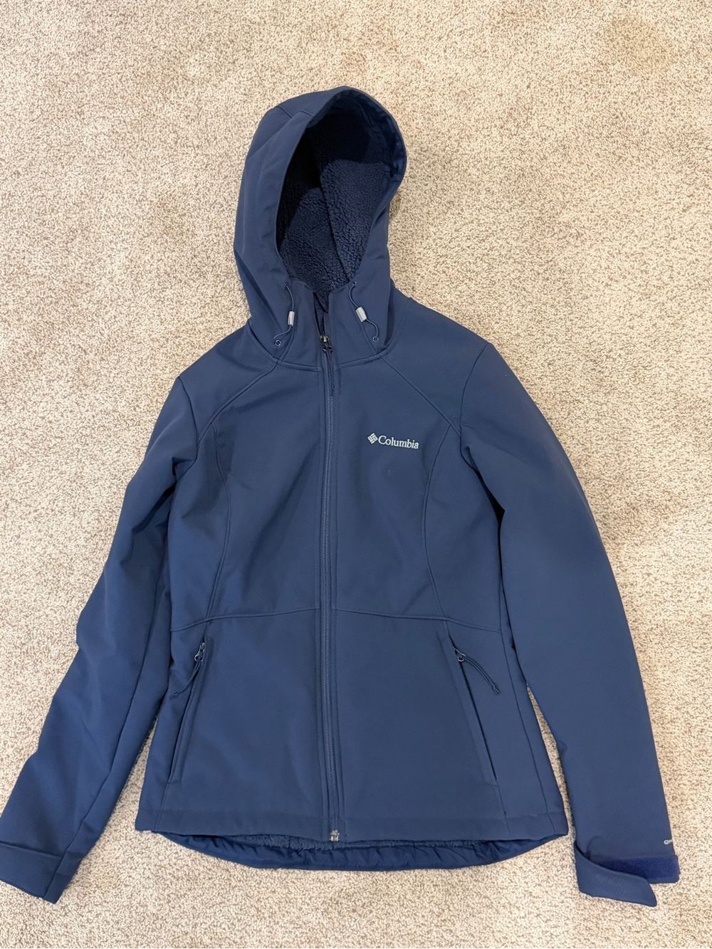 Columbia Women's Navy Hooded Softshell Ski Jacket
